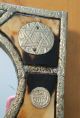 Vintage Small Brass Moroccan Mirror Star Of David Design Middle Eastern Metalware photo 1