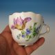 Early Meissen Crossed Swords - Floral Cup And Saucer Cups & Saucers photo 4