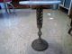 Mid Century Hollywood Regency Marble Topped Brass Pedestal Table Plant Stand Post-1950 photo 3