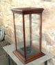 Table Top Walnut Display Case With Glass Shelves And Key 1880 Era Antique Display Cases photo 5