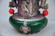 Collectible Chinese Old Jade Inlaid Tibetan Silver&buddha Lid Incense Burner Incense Burners photo 2