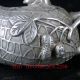 Old Silver Copper Hand Carved Peanut Pattern Teapot Bt013 Teapots photo 3