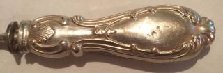 Vintage Silverplate Berry Spoon Etching In Bowl 8 3/8 