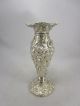 Antique Vintage Weidlich Bros Silver Plate Heavy Ornate Repousse Floral Vase Other Antique Silverplate photo 1