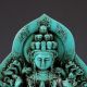 100 Natural Turquoise Hand Carved Thousand - Hand Kwan - Yin Statues Dy221 Figurines & Statues photo 1