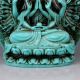 100 Natural Turquoise Hand Carved Thousand - Hand Kwan - Yin Statues Dy221 Figurines & Statues photo 3