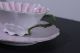 Vintage Tea Cup And Saucer Demitasse Flower Shape Pink Porcelain Handpainted Cups & Saucers photo 2