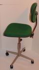 Vintage Labofa Desk/task Danish Chair Green Fabric 4 Casters Made In Denmark Post-1950 photo 1