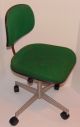 Vintage Labofa Desk/task Danish Chair Green Fabric 4 Casters Made In Denmark Post-1950 photo 2