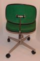 Vintage Labofa Desk/task Danish Chair Green Fabric 4 Casters Made In Denmark Post-1950 photo 4
