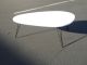 Modern Mid Century Style Kidney Shaped Coffee Table W Metal Hairpin Legs Post-1950 photo 9
