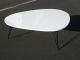 Modern Mid Century Style Kidney Shaped Coffee Table W Metal Hairpin Legs Post-1950 photo 3