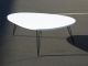 Modern Mid Century Style Kidney Shaped Coffee Table W Metal Hairpin Legs Post-1950 photo 4