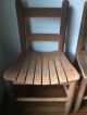 Antique Small Child ' S Kid ' S Solid Wood School Student Chair W/ Slatted Seats 1900-1950 photo 1