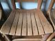 Antique Small Child ' S Kid ' S Solid Wood School Student Chair W/ Slatted Seats 1900-1950 photo 5