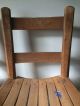 Antique Small Child ' S Kid ' S Solid Wood School Student Chair W/ Slatted Seats 1900-1950 photo 7