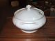 White Ironstone Covered Footed Soup Tureen Vintage Antique Bowls photo 4