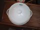 White Ironstone Covered Footed Soup Tureen Vintage Antique Bowls photo 5