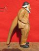 A1401 Vintage Hand Carved Wood Figural Nutcracker Of An Old Man Carved Figures photo 2