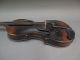 Early 1900s Copy Of Jacobus Stainer Violin W/ Dark Wood Coffin Case - For Repair String photo 6