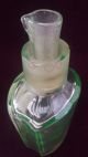 Antique Vaseline Uranium Glass Pharmacy Apothecary Jar “extr.  De Coca” Bottles & Jars photo 5