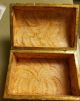 Moroso Wood Stenciled Footed Jewelry Or Trinket Box Stamp Made In Italy 7 L 5 