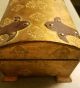 Moroso Wood Stenciled Footed Jewelry Or Trinket Box Stamp Made In Italy 7 L 5 