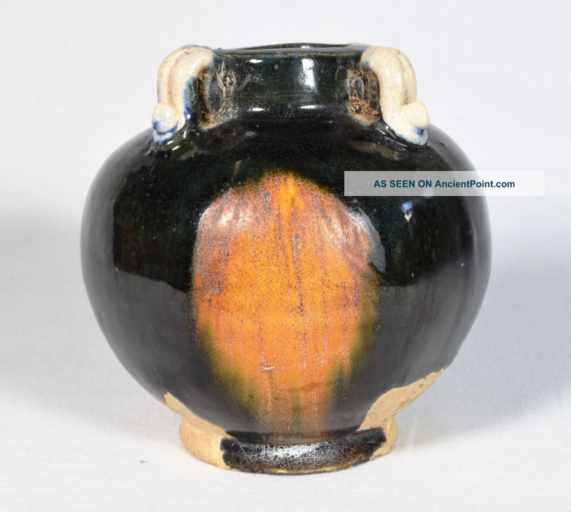 Chinese Tang Dynasty Pot Or Jar Rare 4 Colour Glaze Pots photo