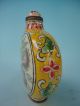 Collect Copper Cloisonne Painting Flowers Mighty Dragon Snuff Bottle Decoration Snuff Bottles photo 3