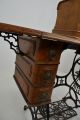 Antique Domestic Sewing Machine Cabinet Table Early 1900s Sewing Machines photo 8