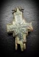 Rare Byzantine Reliquary Cross Pendant With Niello Inlaid Cross 10th - 12th C A.  D. Roman photo 7