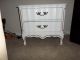 Solid Wood French Provincial Hand - Painted White 2 - Drawer Dresser / Nightstand Post-1950 photo 1