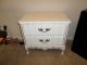 Solid Wood French Provincial Hand - Painted White 2 - Drawer Dresser / Nightstand Post-1950 photo 3