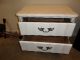 Solid Wood French Provincial Hand - Painted White 2 - Drawer Dresser / Nightstand Post-1950 photo 6