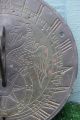 19thc Gothic Bronze Circular Sundial With Winged Gargoyles & Other C1890s Metalware photo 2