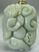 Chinese Hetian Nephrite Jade Carved Dragon Snuff Bottle Snuff Bottles photo 3