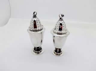 Vintage Georg Jensen Denmark Ornamental Sterling Silver Salt/pepper Shakers,  236 photo