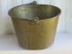Vintage Brass Bucket / Pat 1866 H.  W.  Hayden Ansonia Brass Co. Hearth Ware photo 1