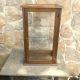 Table Top Display Show Case With Glass Shelves Pine Vintage 1970 Era Display Cases photo 10