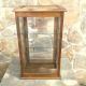 Table Top Display Show Case With Glass Shelves Pine Vintage 1970 Era Display Cases photo 7