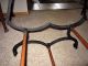 Victorian Cast Iron Wood Mystery Primitive Coffee Table Base Laundry Rack Holder 1800-1899 photo 1