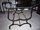 Victorian Cast Iron Wood Mystery Primitive Coffee Table Base Laundry Rack Holder 1800-1899 photo 8