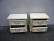 Large French Painted Nightstands End Side Tables 5231 Post-1950 photo 6