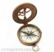 Nautical Astrolabe Antique Brass Compass With Leather Case Vintage Decor Compasses photo 2