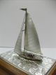 The Sailboat Of Silver Of The Most Wonderful Japan.  A Japanese Antique. Other Antique Sterling Silver photo 9