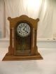 Antique American Ingraham Fine Oak Parlor Clock.  Circa 1910.  And Running Clocks photo 5