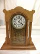 Antique American Ingraham Fine Oak Parlor Clock.  Circa 1910.  And Running Clocks photo 6