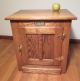 Amish Made Solid Oak White Clad Icebox Cabinet End Table W/brass Hardware Ice Boxes photo 5