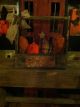 Primitive Halloween Fall Pumpkin Ornies In A Wooden Toolbox Decor Primitives photo 1