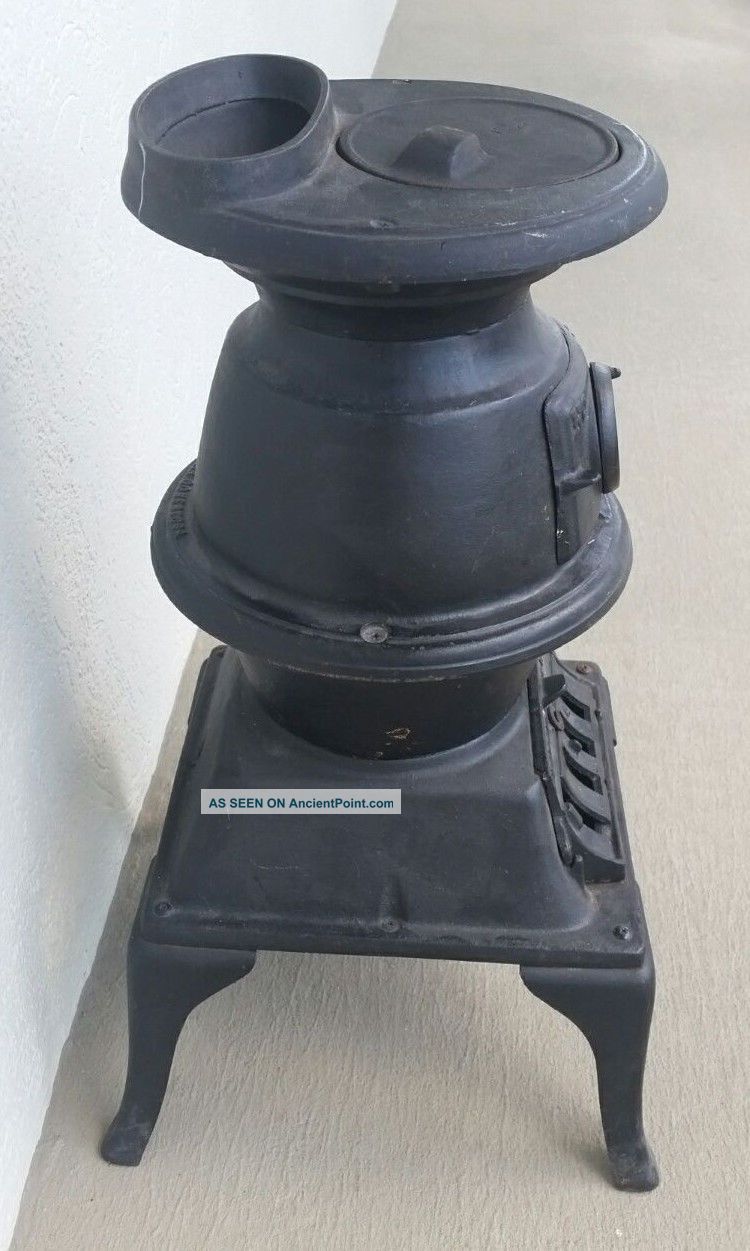 Atlanta Stove Cast Iron Pot Belly Stove Exc Cond 40 Wood/coal Complete